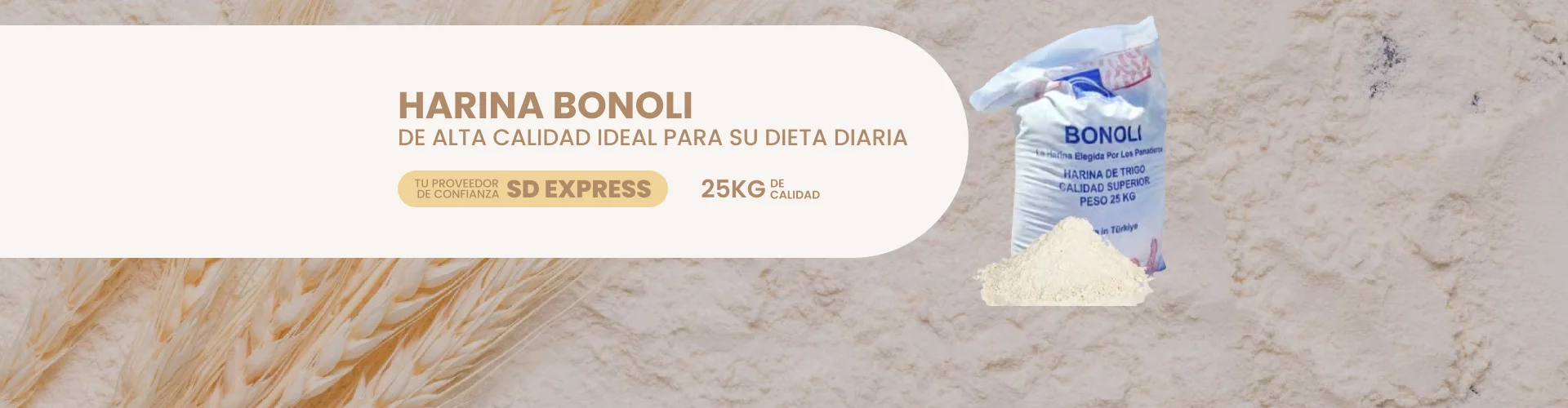 Harina Bonoli de alta calidad para su dieta diaria