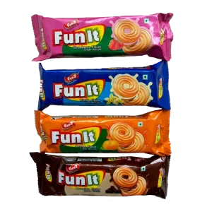 Galletas Dulces Funit – Rellenas (Fresa, Vainilla, Naranja o Chocolate)